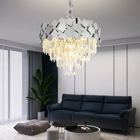 Candelabru de Lux din Cristal, Argintiu, DM 17-40cm – Accesoriul Perfect pentru Atmosfere Impresionante