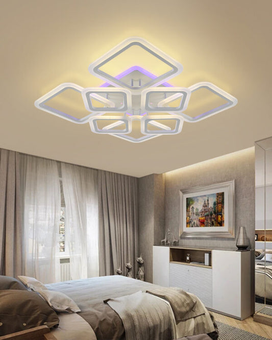 Lustră LED, design contemporan cu telecomandă, 3343 -4+4