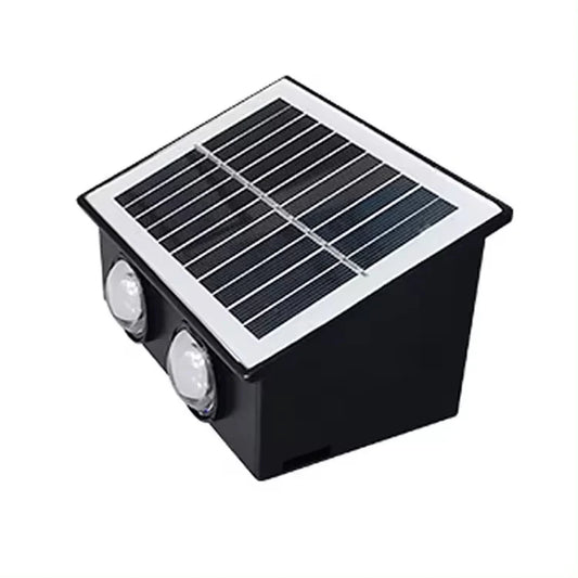 Aplica Exterior Cu Panou Solar, Model 686020, IP65, Lumina Neutra, Negru