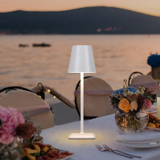 Lampa de masa DMLiving, Touch, 3 Tipuri De Lumina, Incarcare USB Alb