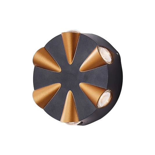 Aplica Exterior  6W Negru/Auriu DM661 - Eleganță și Eficiență în Lumina Neutră