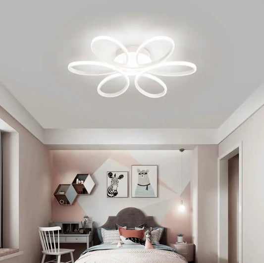 Lampă LED Modernă, Design Floral În Șase Petale – Iluminare Elegantă Pentru Living Sau Dormitor