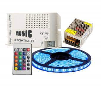 Kit banda LED RGB muzical 5m, creație luminoasă și ritmată