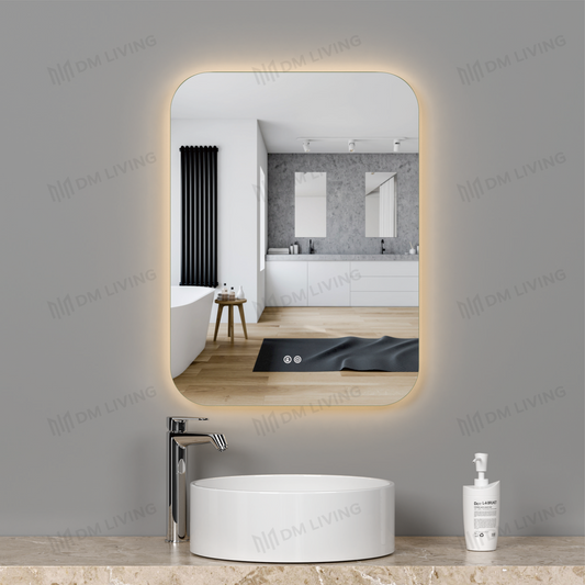 Oglindă LED Dreptunghiulară 60x80cm DM003 – Iluminare de Fundal și Funcție Dezaburire
