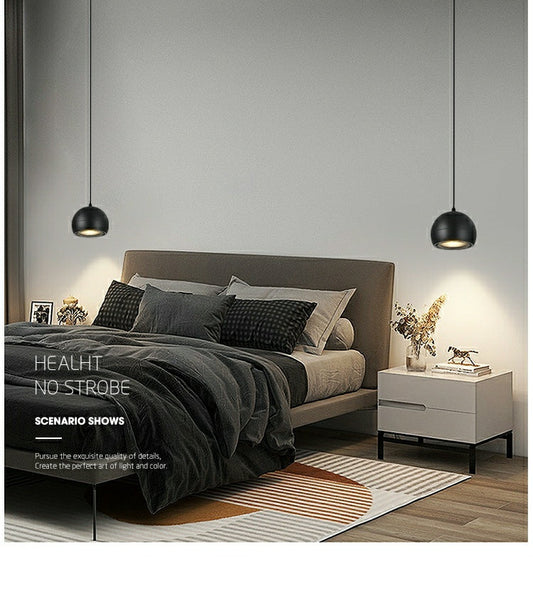 Pendul LED sina magnetica, lumina neutra, 7W, Negru