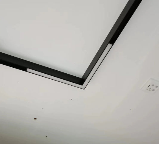Colț LED Negru Pentru Șină Magnetică, 24W – Lumină Neutră Încastrată, Potrivit Pentru Iluminat Contemporan