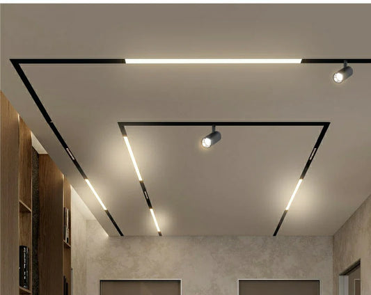 Grilă LED Șină Magnetică Neagră, 6W – Iluminat Neutru Încastrat, Ideal Pentru Spații Moderne Și Elegante