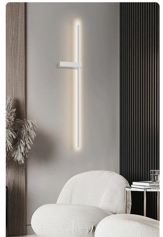 Aplică LED de Perete Liniară, Design Minimalist, DM20781-600, Alb – Iluminare Subtilă pentru Dormitoare și Holuri