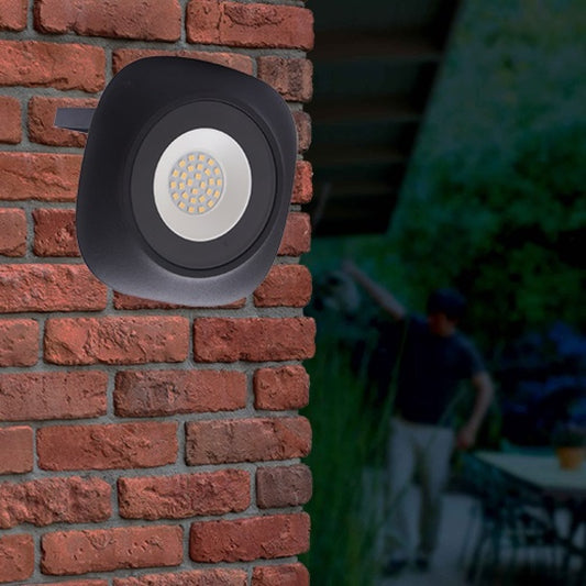 Proiector LED rotund SMD Iris, 20W=100W, 1800Lm, 6400K, lumina rece, negru