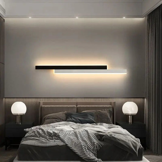 Aplică LED de perete, 3929 BK+WH 60cm, Alb/Negru