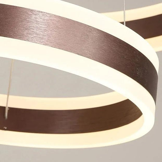 Lustră LED Modernă Circulară DM 1768/500-COF, Maro – Iluminat Elegant pentru Spații Contemporane