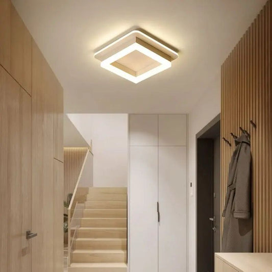 Lustră LED, Design Geometric și Elegant, Auriu 6081F-GD, 50W – Iluminat Eficient pentru Spații Moderne
