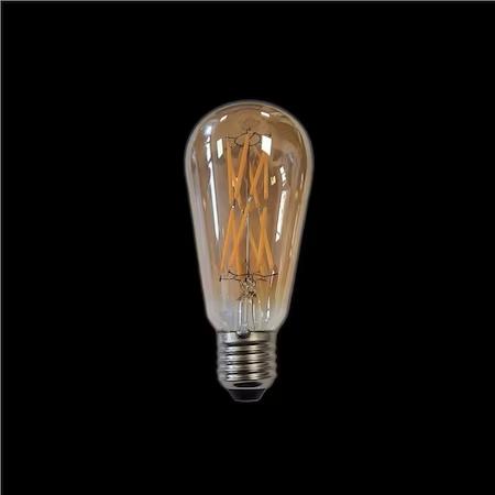 Bec LED E27, filament vintage cu lumina caldă, 3000K, 16W