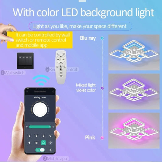 Lustră LED Inovatoare Inteligentă cu Control prin Telecomandă – O Alegere Premium pentru Iluminat Modern și Spații Stilate