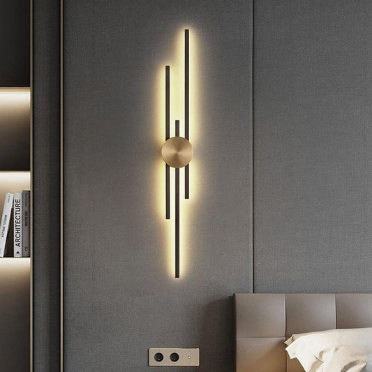 Aplica LED Contemporană, Design Artistic Negru/Auriu, Model DM143-600 – Iluminare Luxoasă și Rafinată pentru Casa Ta