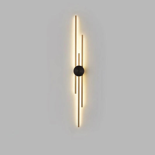 Aplica LED Contemporană, Design Artistic Auriu/Negru, Model DM143-600 – Iluminare Sofisticată și Elegantă pentru Oricare Spațiu