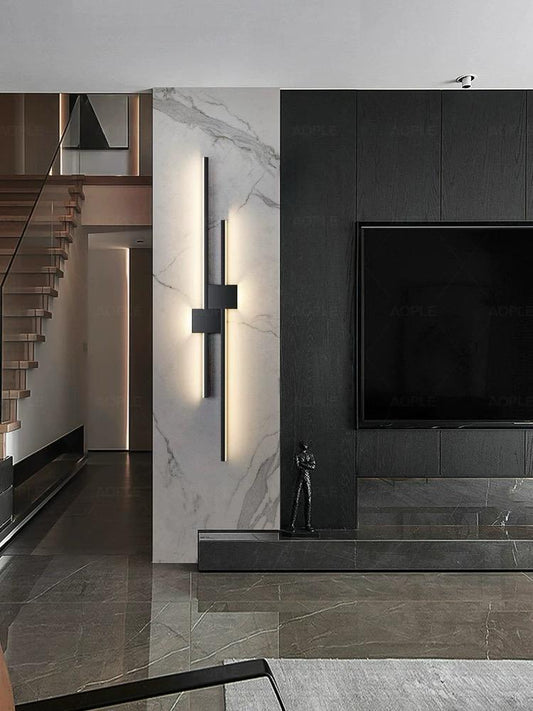 Aplică LED modernă, design geometric, DM199-2, Negru