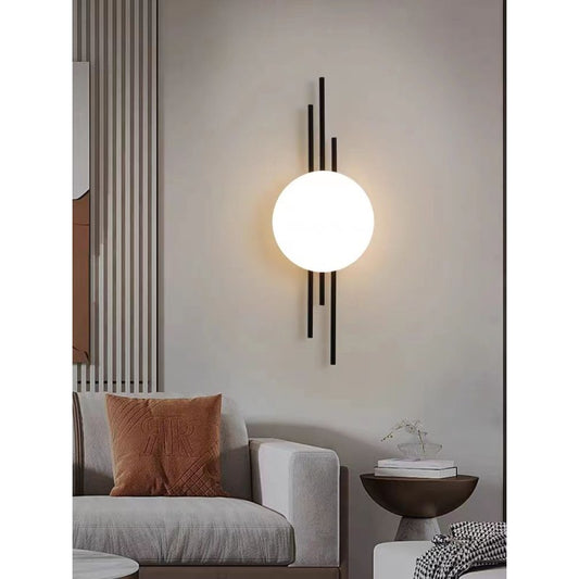 Aplică de perete verticală, design minimalist cu lumina caldă, DM9216, Negru