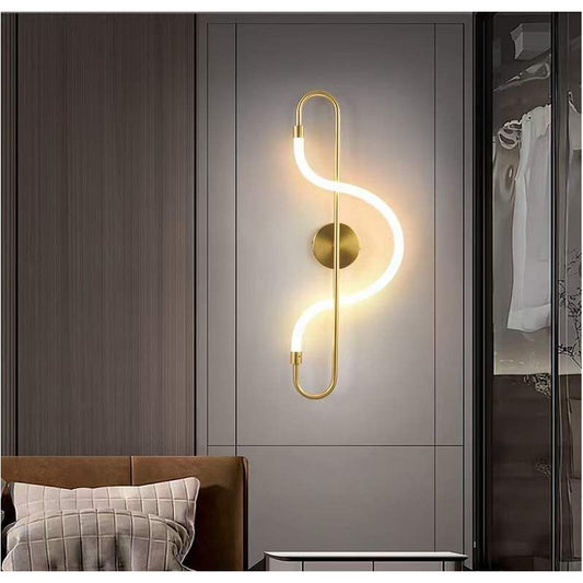 Lustră LED, lumină ambientală și design artistic, DM9209, Auriu