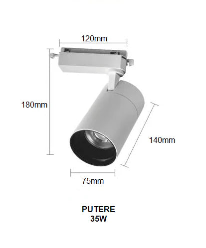 Proiector LED, Model DM-B53 WH, 35W, 3000K Lumina Calda, Directionabil Pe Sina Monofazata, Alb