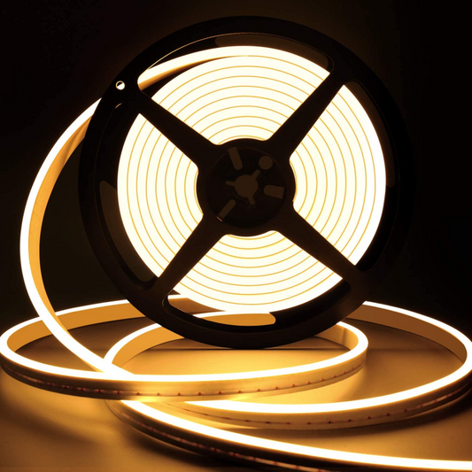 Banda led 12v neon flex set 3000k lumina calda 5m neonflex si sursa de alimentare 60w