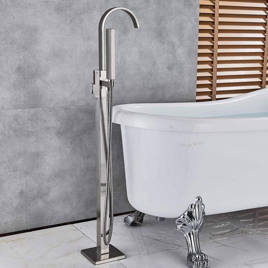 Baterie de Podea, Crom Satinat – Adaugă un plus de stil și confort băii tale cu un design de lux.