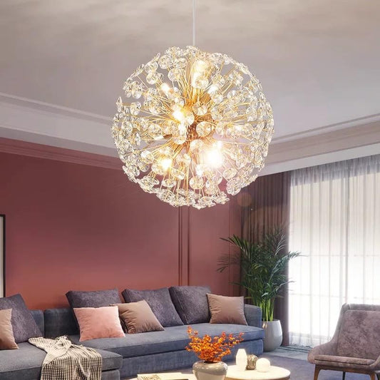 Candelabru de cristal sferic, eleganță clasică – DM23532/300 – Iluminare rafinată și stil deosebit pentru orice încăpere.
