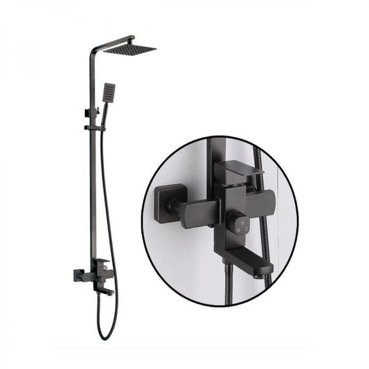 Baterie duș, design rafinat și finisaj elegant – Model Negru HS007 – Perfectă pentru Baia Ta Modernă