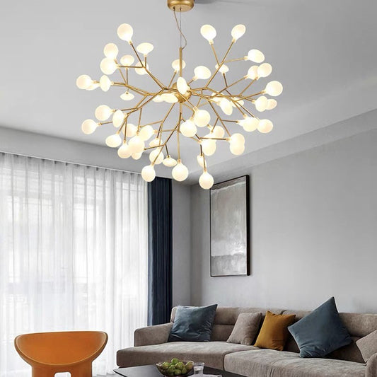 Lustră LED, 100x60cm, design modern, structură metalică, DM66100-45 Auriu