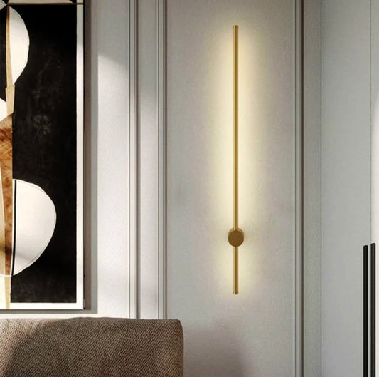 Aplica LED Premium 100cm, Design Gold Minimalist, 3 Tipuri de Lumină – Perfectă pentru Living și Birou