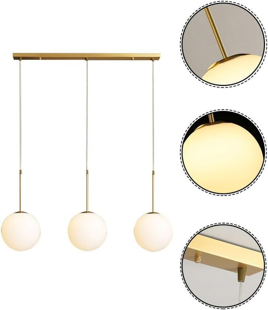 Pendul de Lux Suspendat Auriu – Cu 3 Abajururi, 3 x E27 – Iluminat Elegant pentru Spații Modern, Model DM5482/3