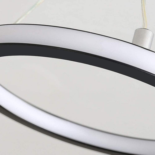 Lustră LED Modernă DMLiving Model DM6065 – Iluminare Puternică și Design Elegant în Negru
