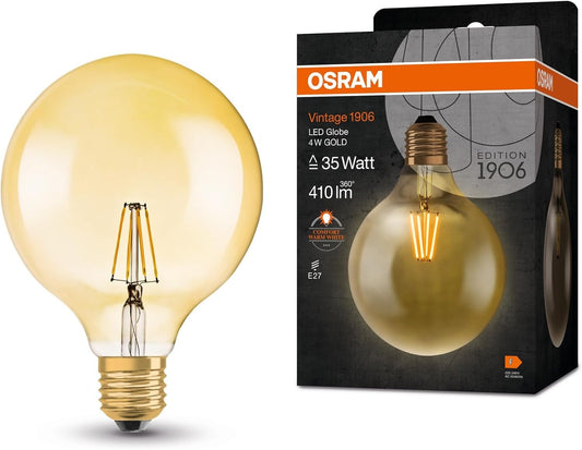 Bec LED Filament Glob G125 6.5W 2200K – Design Clasic și Iluminare Eficientă pentru Spații Elegante