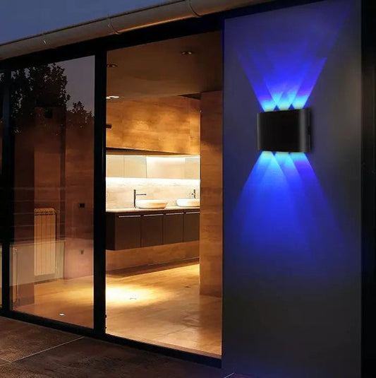 Aplica de Exterior cu Iluminare RGB, DM858, Negru – Soluție Premium pentru Iluminat Colorat în Aer Liber