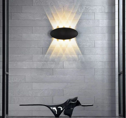 Aplica LED de Exterior DM939, Negru – Design Artistic și Elegant pentru Iluminat Exterior Premium