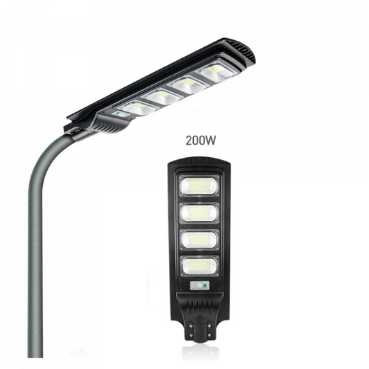 Lampa Solară Premium 200W cu Telecomandă și Senzor de Lumină – Iluminare Durabilă și Inteligentă pentru Grădini și Curți