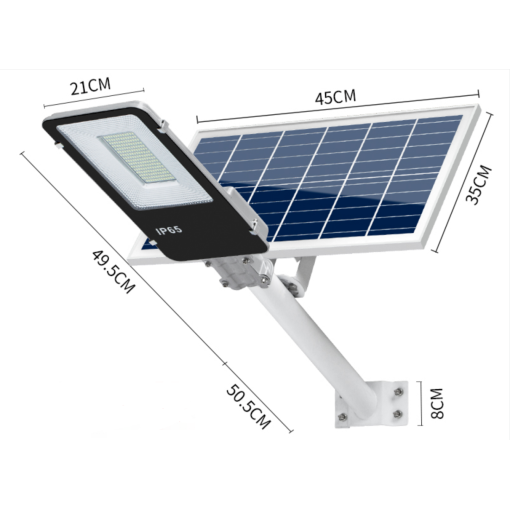 Lampa solara 60W cu telecomanda și suport metalic