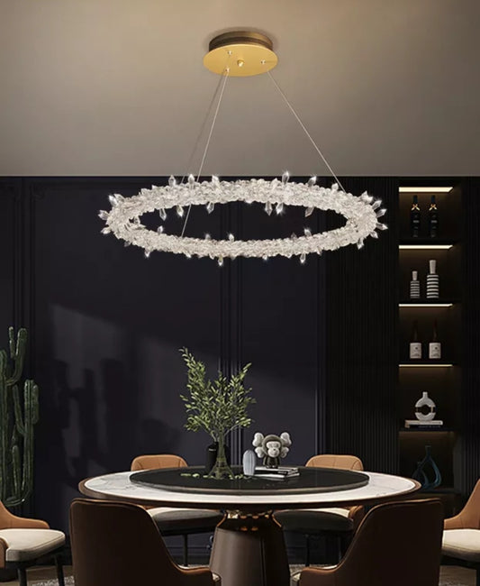 Candelabru Elegant de Lux Auriu, 600x100cm, cu Cristale și Detalii Aurii, DM3330/600 – Perfect pentru Dormitoare și Holuri de Lux