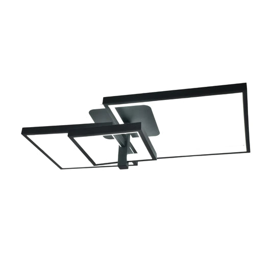 Lustră LED asimetrică, design geometric, DM60018-3, Negru