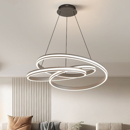 Candelabru LED Modern Inelar cu Telecomandă și Intensitate Reglabilă, DM8795/550 Negru