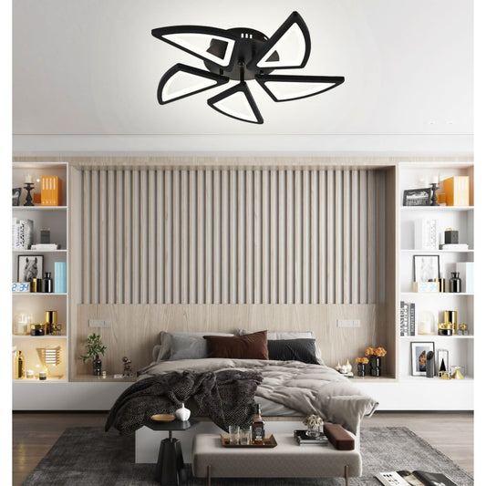 Lampă LED de tavan modernă, cu telecomandă și lumină reglabilă, Negru – DM3858/5 – Iluminare personalizată, ideală pentru orice spațiu.