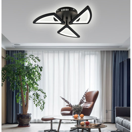 Plafonieră LED modernă cu control de intensitate, design elegant – DM3858/3 Negru – Iluminare perfectă și reglabilă pentru orice spațiu.
