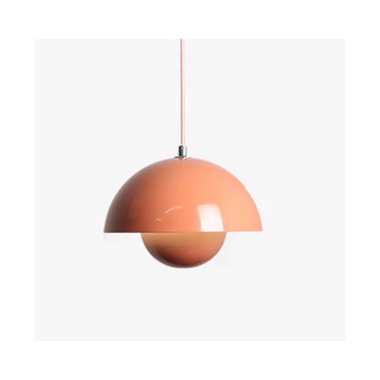 Lampă pendul semisferică modernă, stil nordic, Metal Roz – DM9202/230 E27 – Design simplu și elegant pentru un ambient luminos și vibrant.