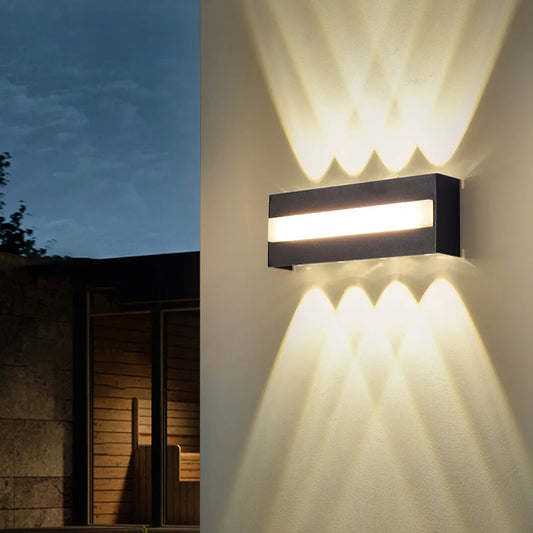 Aplica LED de Perete Elegantă pentru Exterior, Iluminat Modern, DM2160-4, Negru – Design Durabil și Rafinament pentru Spații Exterioare
