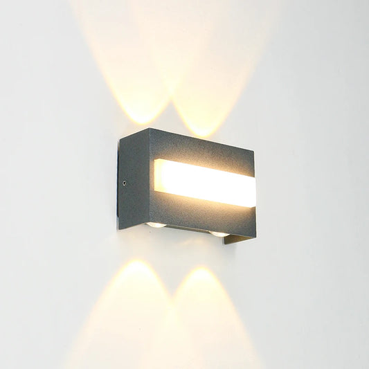 Aplica LED de Perete, Lumină Caldă, 8W, DM2160-2, Negru – Soluție Elegantă și Durabilă pentru Iluminat Exterior