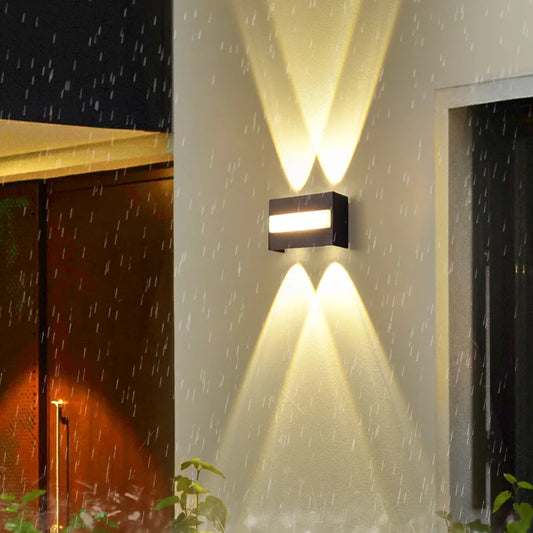 Aplica LED de Perete Elegantă pentru Exterior, Iluminat Modern, DM2160-4, Negru – Design Durabil și Rafinament pentru Spații Exterioare