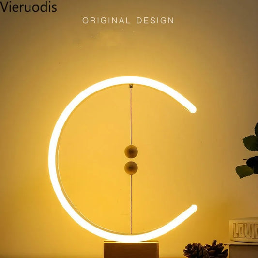 Lampa Veioză cu LED, design circular cu lumină neutră, Alb