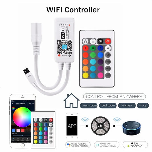 Kit banda LED RGB, 5m WiFi smart