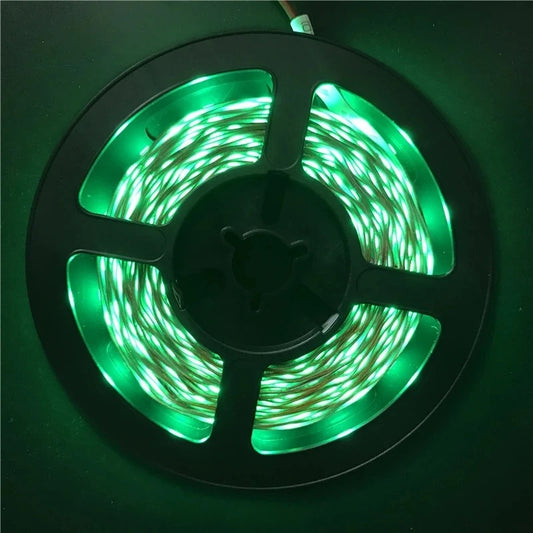Banda LED 3528 pentru Interior, 60 LED-uri/m, 5W – Lumină flexibilă și intensă, Culoare: Albastru, Roșu, Verde