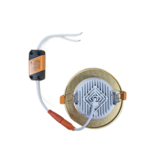 Spot LED Auriu, 7W, Lumină Rece 6000K, Rotund – Soluție Incastrabilă pentru Iluminat de Calitate
